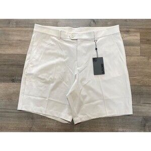 G/Fore Men's 36 Golf Shorts Stone Beige Maverick Hybrid 8" Inseam Stretch Casual